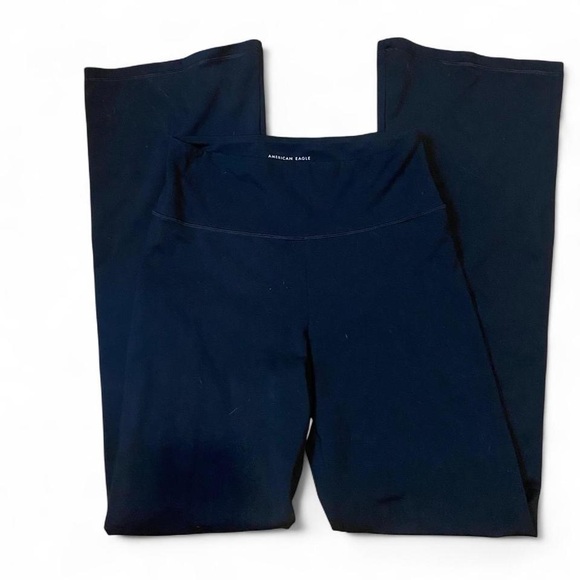 American Eagle Outfitters Black High Waisted Flare Leggings - Picture 1 of 3